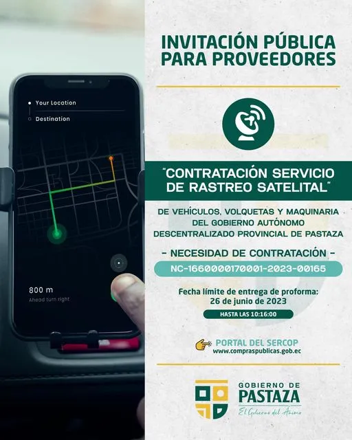 ¡Si brindas este servicio, participa a través del SERCOP