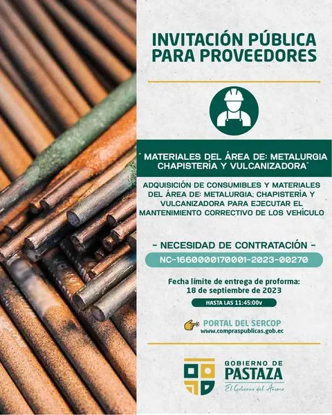 ¡Presenta tu oferta, ahora los procesos son transparentes, participa!