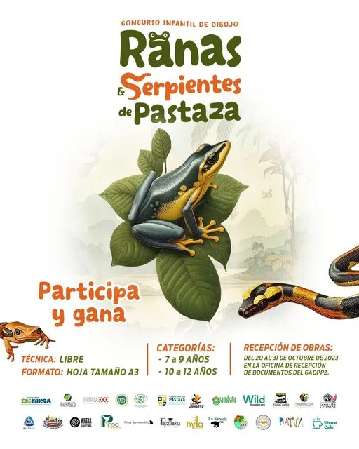 ¡Concurso de Dibujo  “Ranas y Serpientes de Pastaza 2023”.!