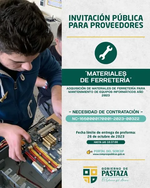 ¡Participa en nuestros procesos de contratación pública, oportunidades para todos!