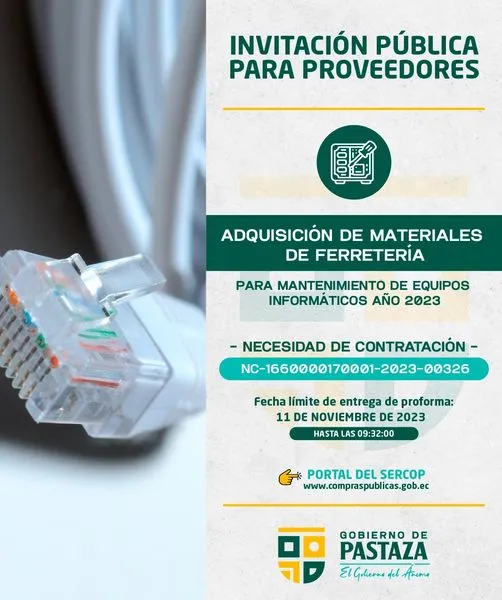 ¡Participa en nuestros procesos de compras públicas, ahora todo es transparente y con oportunidades para todos!