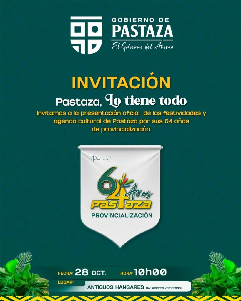 Invitación a presentación de Festividades