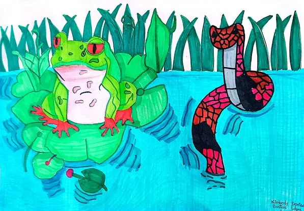 ¡Gracias por participar en el concurso de Dibujo y pintura de ranas y serpientes de #Pastaza