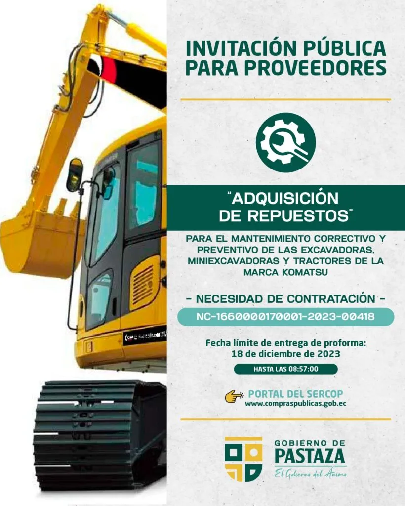 ¡Publicamos todos nuestros procesos de compras públicas, para que todos tengan la misma oportunidad!
