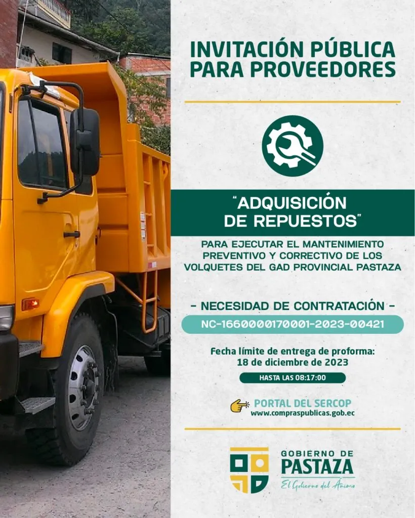 ¡Publicamos todos nuestros procesos de compras públicas, para que todos tengan la misma oportunidad!