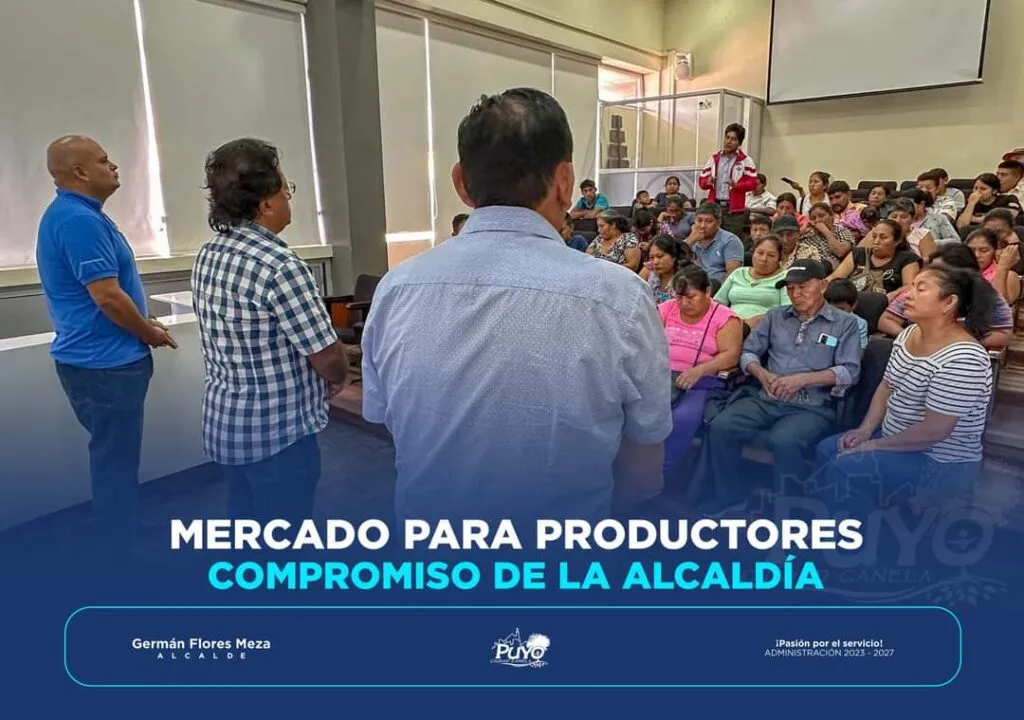 Mercado para productores compromiso de la alcaldía del cantón Pastaza