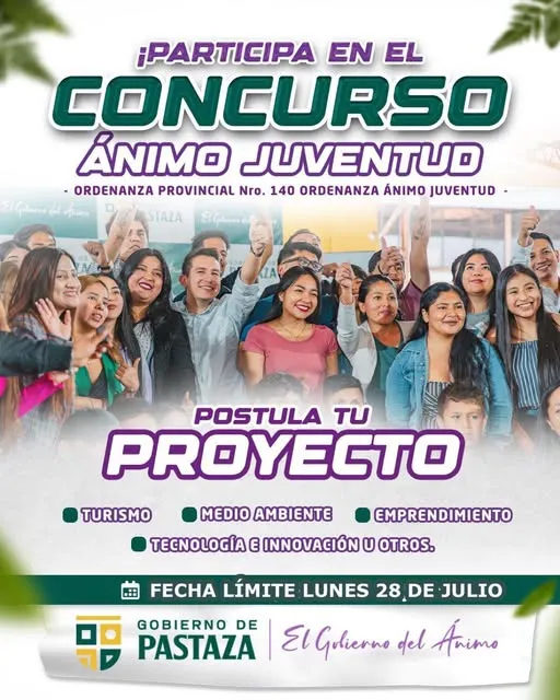 ¡Joven pastacense tu oportunidad ha llegado!