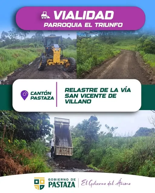 AVANCE DE OBRA EN LA VÍA SAN VICENTE DE VILLANO