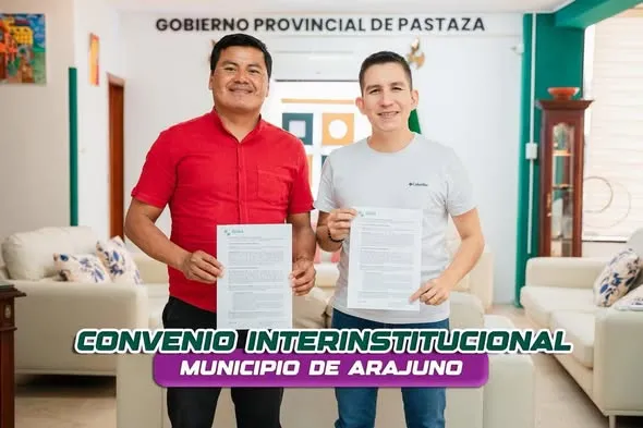 Prefectura y Gad de Arajuno firman convenio